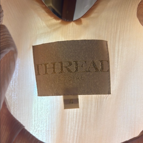 Thread Social Peach Ruffle Mini Dress - Picture 2 of 5